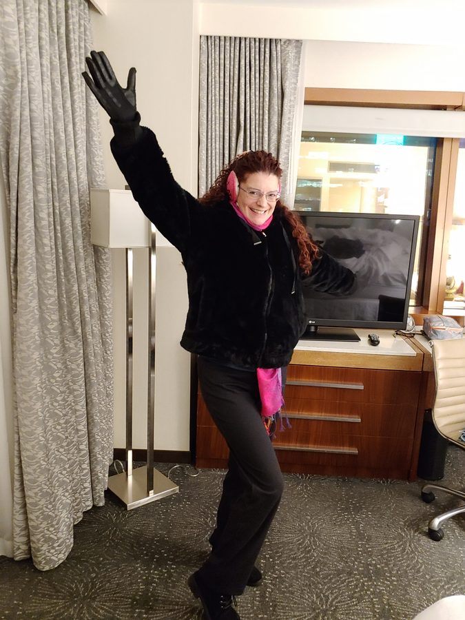 Lynne superhero pose